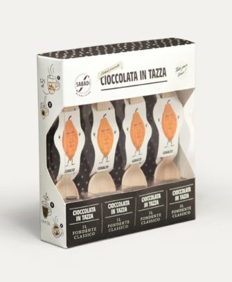 Cioccolata in tazza extra fondente BIO - Confezione regalo 4 pezzi