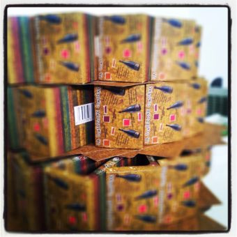 Sabadì e 6 cioccolati creati appositamente per l'abbinamento alle birre speziate e puro malto di Baladin 2 espositori in costruzione