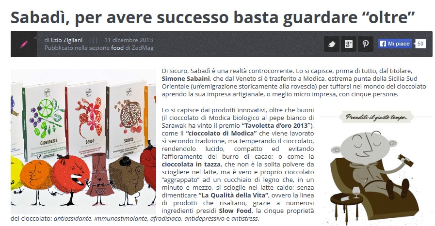 Cioccolato di Modica Sabad&igrave;