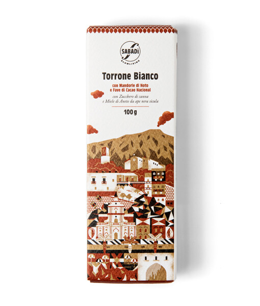 Torrone siciliano di mandorle romane di Noto e fave di cacao Nacional 3 torrone mandorle e fave di cacao