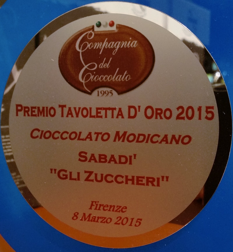 Tavoletta d'oro 2015 come miglior cioccolato di Modica. Il quarto anno consecutivo! 1 tavoletta-oro-2015-modica