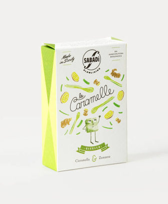 GISELLA - Caramella dura fatta a mano, biologica, con miele di zagara da ape nera sicula, citronella e zenzero