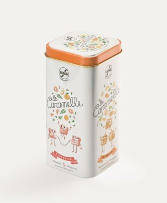 Scatola in latta di caramelle biologiche assortite - Agrumi ed Erbe