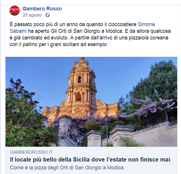Gambero Rosso agosto 2018