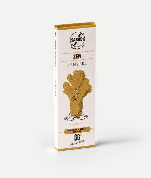 Cioccolato di Modica IGP biologico allo zenzero - ZEN - 2 cioccolato di modica allo zenzero