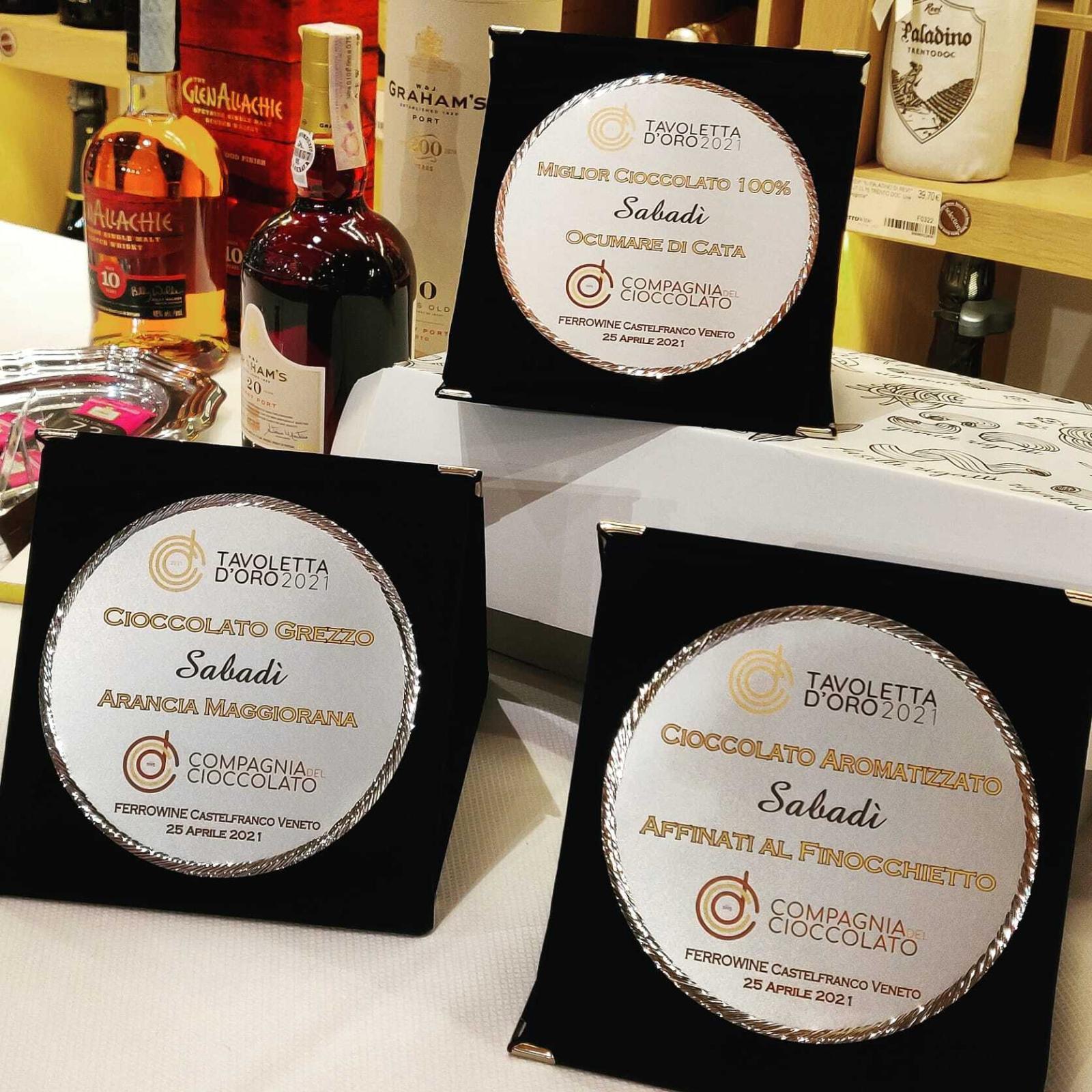 Oscar del Cioccolato: Sabadì si conferma la migliore Cioccolateria di Modica per il decimo anno consecutivo! 1 premi sabadì