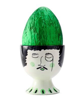 UOVO DI PASQUA al cioccolato fondente e Ceramica di Caltagirone - PASQUALE GRANDE