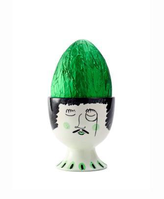 UOVO DI PASQUA al cioccolato fondente e Ceramica di Caltagirone - PASQUALE